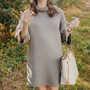 Zara Ribbed Turtleneck Sweatshirt Tunic M